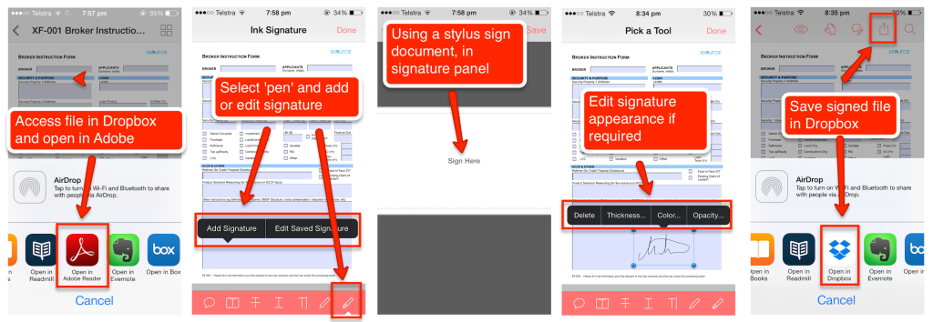 Paperless signature